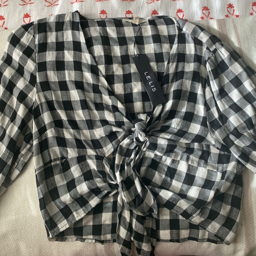 Gingham/ checkered crop too